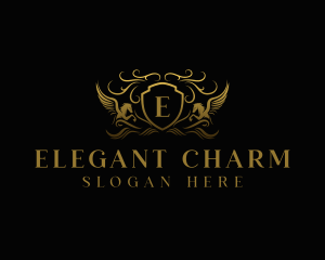 Pegasus Elegant Crest logo design