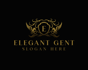 Pegasus Elegant Crest logo design