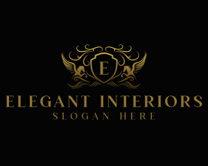 Pegasus Elegant Crest logo design