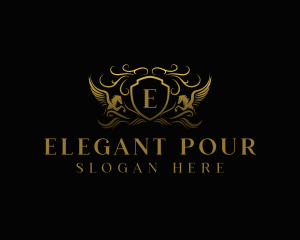 Pegasus Elegant Crest logo design