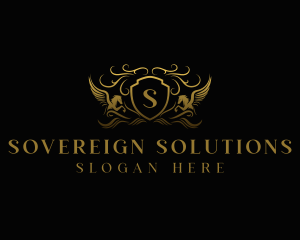 Sovereign - Pegasus Elegant Crest logo design