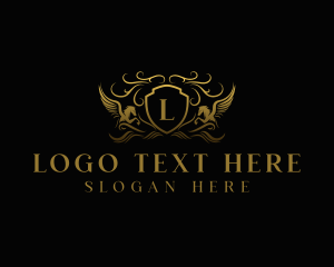 Premium - Pegasus Elegant Crest logo design