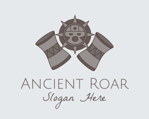 Ancient Tribe Drum  logo design