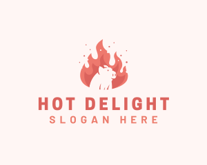 Pork Flame Eatery logo design