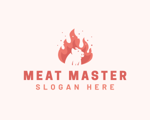 Pork Flame Eatery logo design