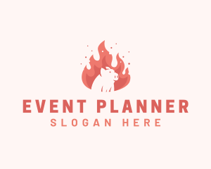 Bbq - Pork Flame Eatery logo design
