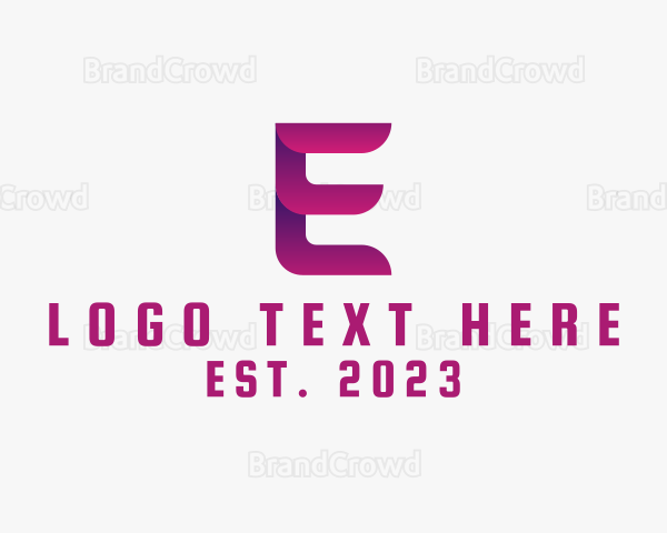 Gradient  Letter E Logo