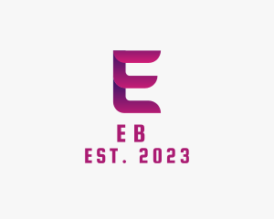Gradient  Letter E  logo design