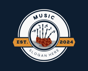Bagpipe Musical Instrument logo design