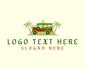 Rice Terraces - Philippine Jeepney Transport logo design