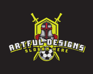 Knight Soccer Emblem Mascot logo design