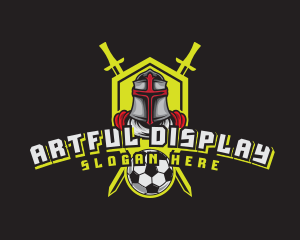 Knight Soccer Emblem Mascot logo design