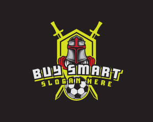 Knight Soccer Emblem Mascot logo design