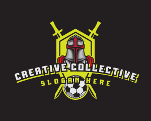 Knight Soccer Emblem Mascot logo design