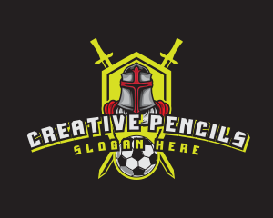 Knight Soccer Emblem Mascot logo design