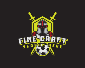 Knight Soccer Emblem Mascot logo design