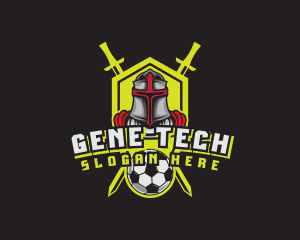 Knight Soccer Emblem Mascot logo design