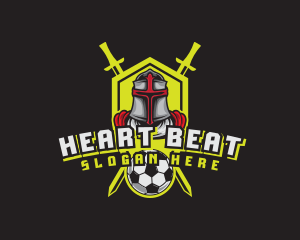 Knight Soccer Emblem Mascot logo design