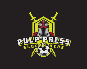 Knight Soccer Emblem Mascot logo design