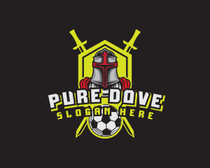 Knight Soccer Emblem Mascot logo design