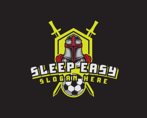 Knight Soccer Emblem Mascot logo design