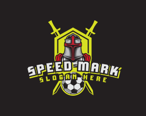 Knight Soccer Emblem Mascot logo design