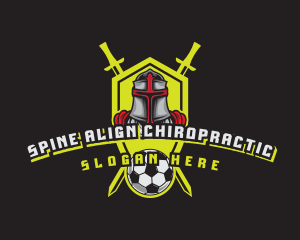 Knight Soccer Emblem Mascot logo design