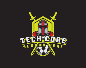 Knight Soccer Emblem Mascot logo design