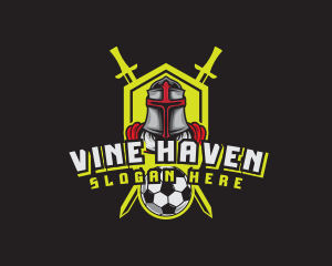 Knight Soccer Emblem Mascot logo design