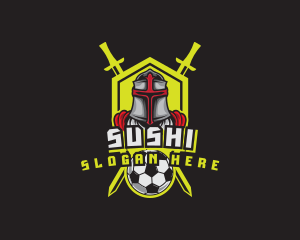 Knight Soccer Emblem Mascot logo design