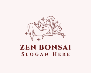 Zen Naked Woman logo design