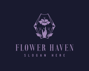 Flower Hands Beauty logo design