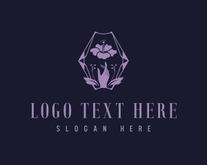 Yoga - Flower Hands Beauty logo design