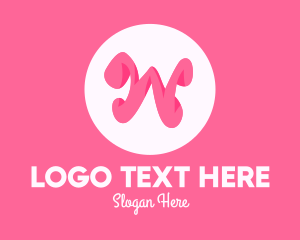 Letter W - Pink Letter W logo design
