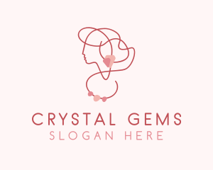 Pink Jewelry Woman logo design