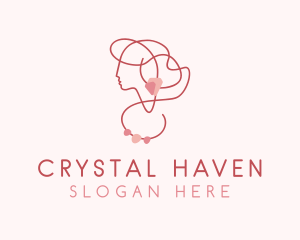 Pink Jewelry Woman logo design