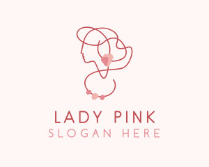 Pink Jewelry Woman logo design