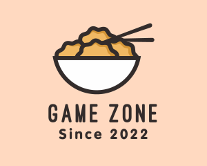 Street Food - Asian Dumpling Food Bowl logo design