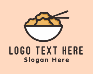 Asian Dumpling Food Bowl Logo