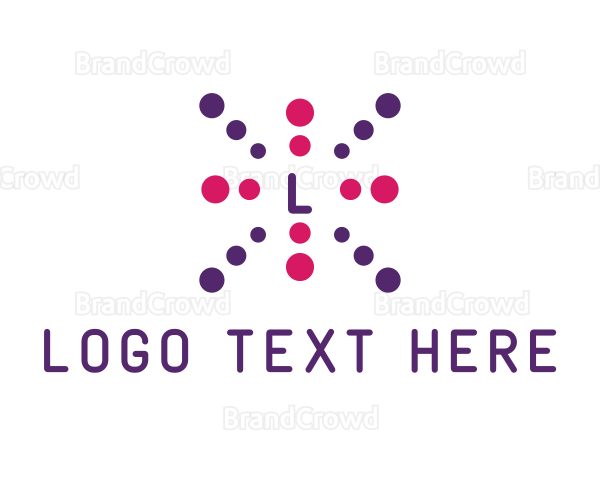 Pink Dotted Lettermark Logo