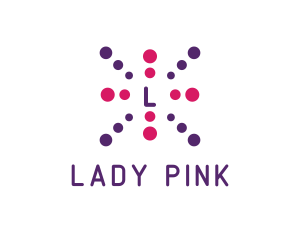 Pink Dotted Lettermark logo design