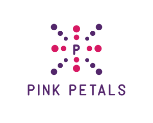 Pink Dotted Lettermark logo design