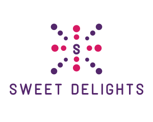 Pink Dotted Lettermark logo design