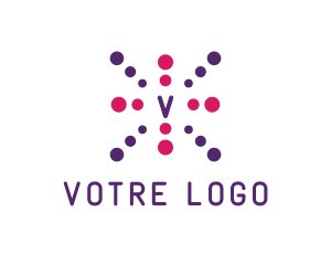 Lettermark - Pink Dotted Lettermark logo design