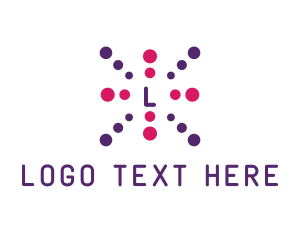 Pink Dotted Lettermark Logo