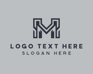 Lettermark - Architect Builder Structure Letter M logo design