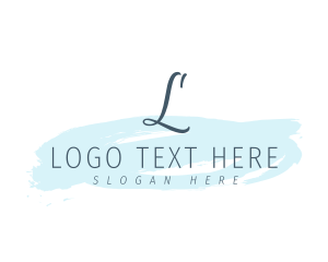 Initial - Watercolor Brush Business logo design
