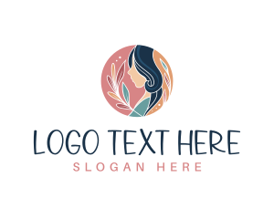 Hair And Beauty - Woman Flower Therapy logo design