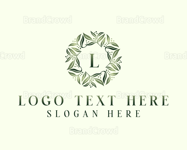 Natural Herbal Leaves Logo