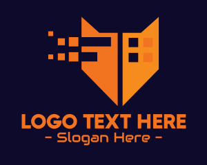 Cloud Computing - Orange Fox Digital Pixels logo design